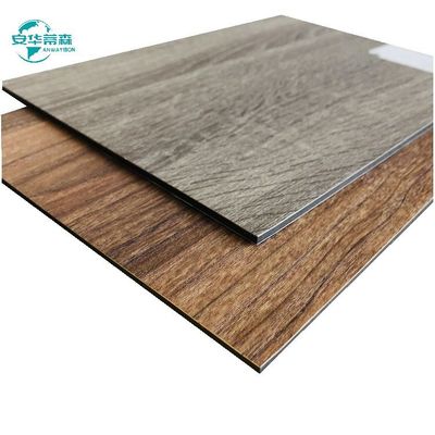 2440mm خشب الحبوب الجدار الخارجي تغطية Pvdf طلاء ACP 6mm