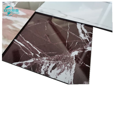 PVDF طلاء الرخام حبيبات ACP مواد البناء سطح لامع Acp لوحة السقف